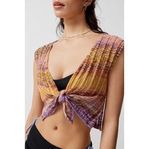 Urban Outfitters Jenette Tie-Front Knit Sweater/Vest Top - Size Small